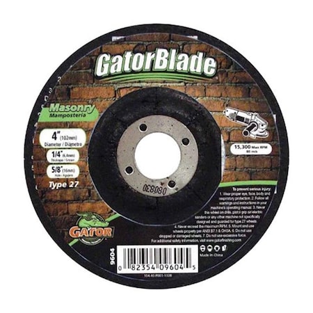 Gator Grit 9604 4 x 025 x 064 in Masonry Wheel 1836626
